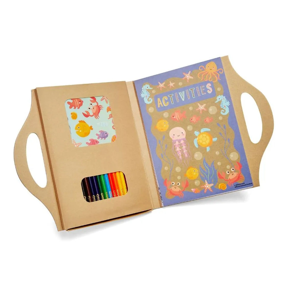 Crayola Activity Craft Case | It is thoughtfully packed with a range of art supplies that inspire creativity, improve fine motor skills, and offer hours of endless fun wit , 12 mini coloring pencils, 2 sticker sheets | Ages 5+