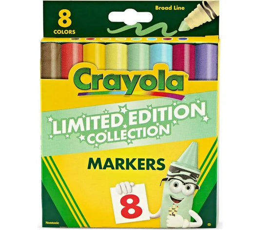 Crayola Limited Edition Colors Broad Line Markers, Assorted 8 Colors