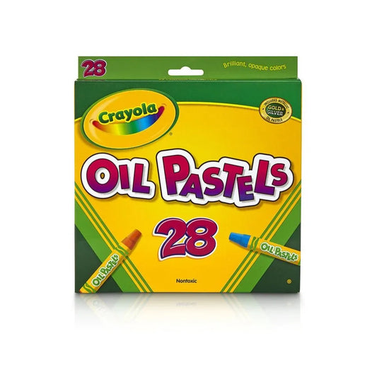 Crayola Oil Pastels,28 Ct Sticks | Features 28 Oil Pastels in unique, vibrant colors.| These creative arts and crafts supplies are great for art projects, school projects, and more. | Ideal for ages 4 & up.