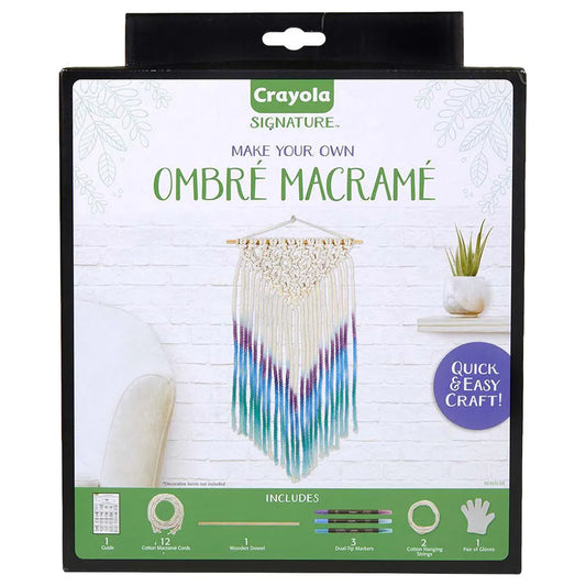 Crayola Signature Ombre Macrame Wall Hanging Kit
