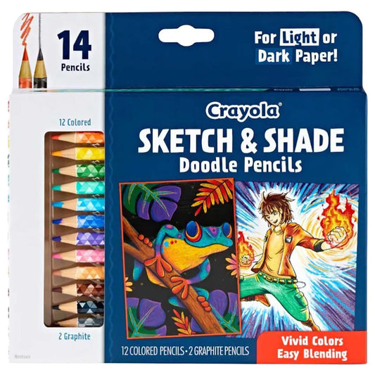 Crayola - Sketch and Shade Doodle Pencils, 14 count