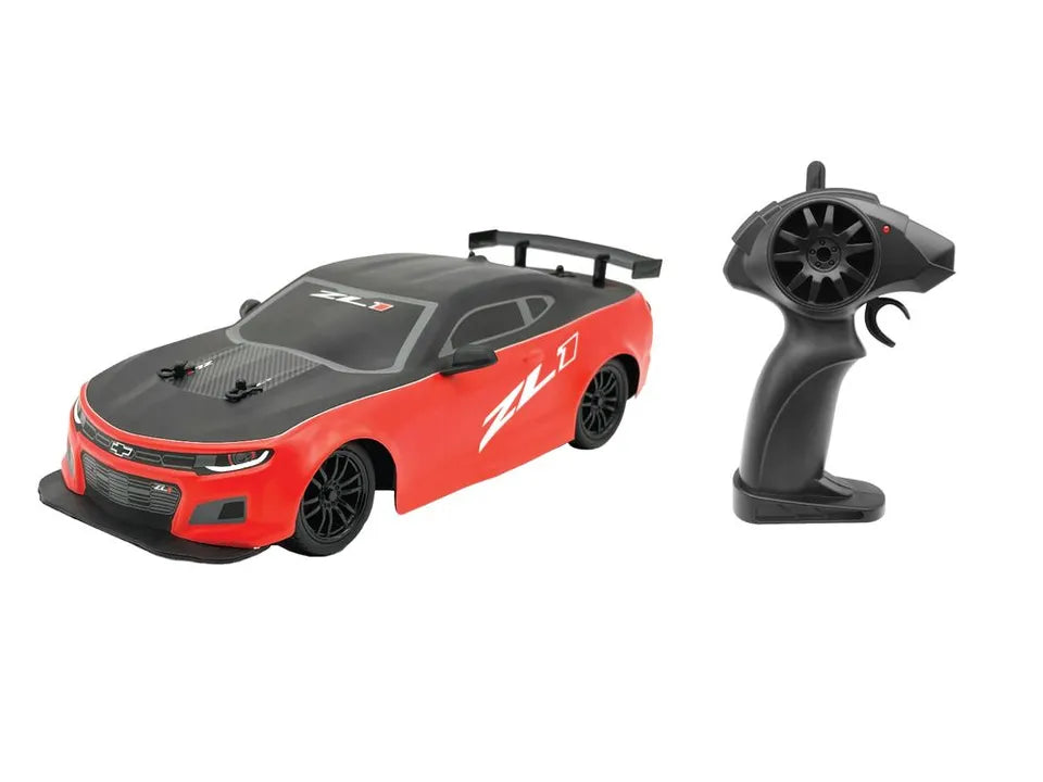 D-power - 1:16 Chevrolet Camaro ZL1 2021 RC Car – Realistic Vapor Exhaust Effect, 2.4GHz Remote Control, Rechargeable Battery Included, for Kids Ages 6+