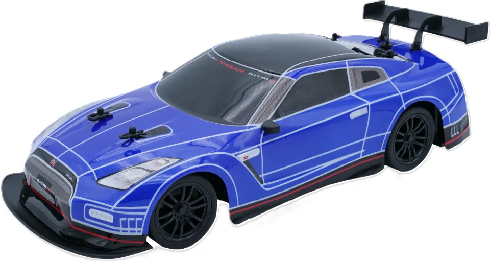 D-power - 1:16 Nissan GT-R (R35) GT500 RC Car – 2.4GHz Remote Control, Rechargeable Battery, Official Race Car Design, for Kids Ages 6+