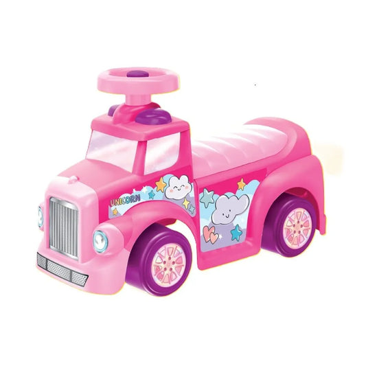 My First Foot to Floor  Unicorn– Multicolour | Toddler Walker Foot to Floor Slider | Hidden Storage Space, Moveable Steering Wheel & Squeaky Horn | Pre-School & Nursery Walking Aid | Ages 1+