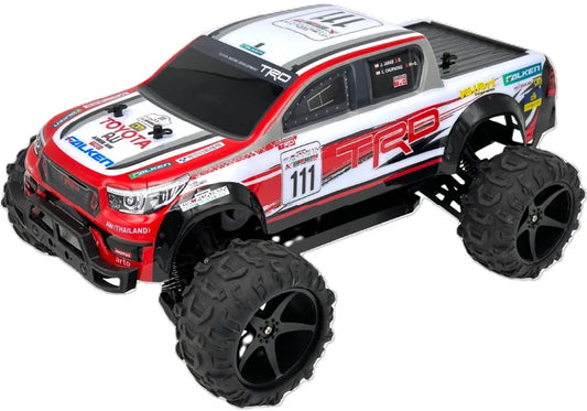 D-power - 1:10 RALLY CHAMP Toyota Hilux Revo AXCR RC Car – 2.4GHz Remote Control, 7.4V USB Rechargeable Battery, Off-Road Ready, for Kids Ages 6+