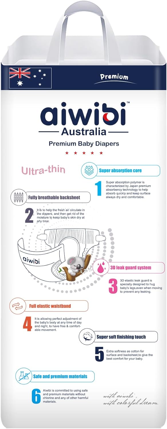 Aiwibi Premium Baby Diapers Size XL-48 Pcs (12-18kg)