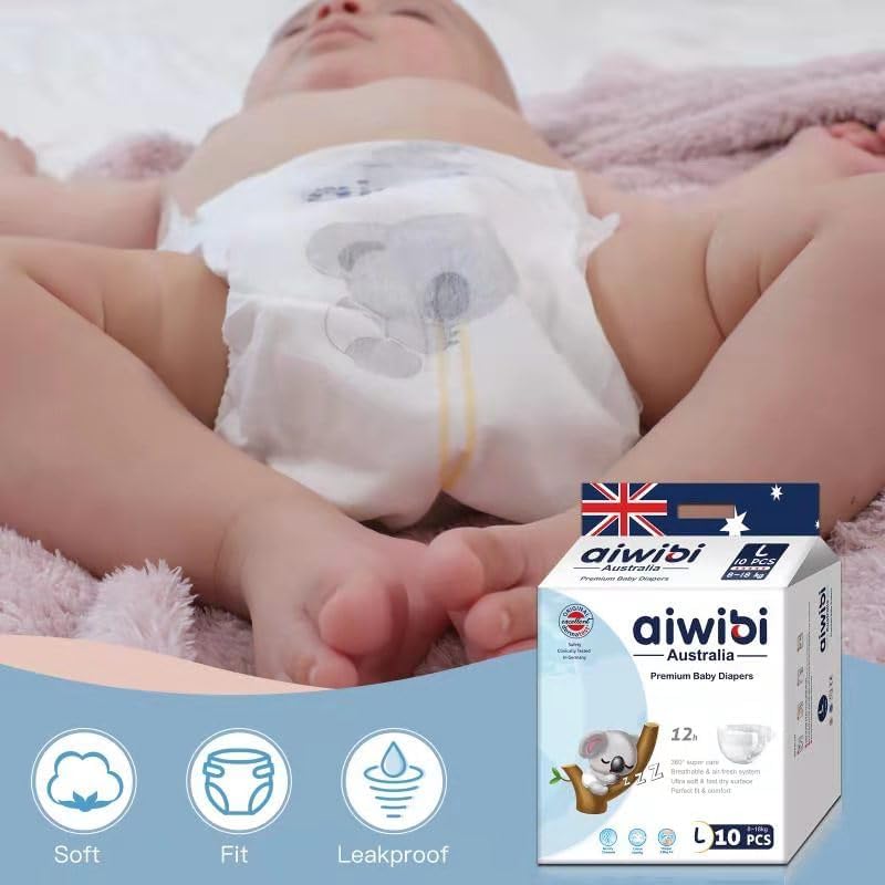 Aiwibi Ultra-Thin Premium Baby Pants Diaper, Super Soft and Ultra Thin,Anti-irritation Pants Royal Care Baby Nappy Pants, Super Absorption, 360 Stretchy Waistband (X-Large, 40, count)
