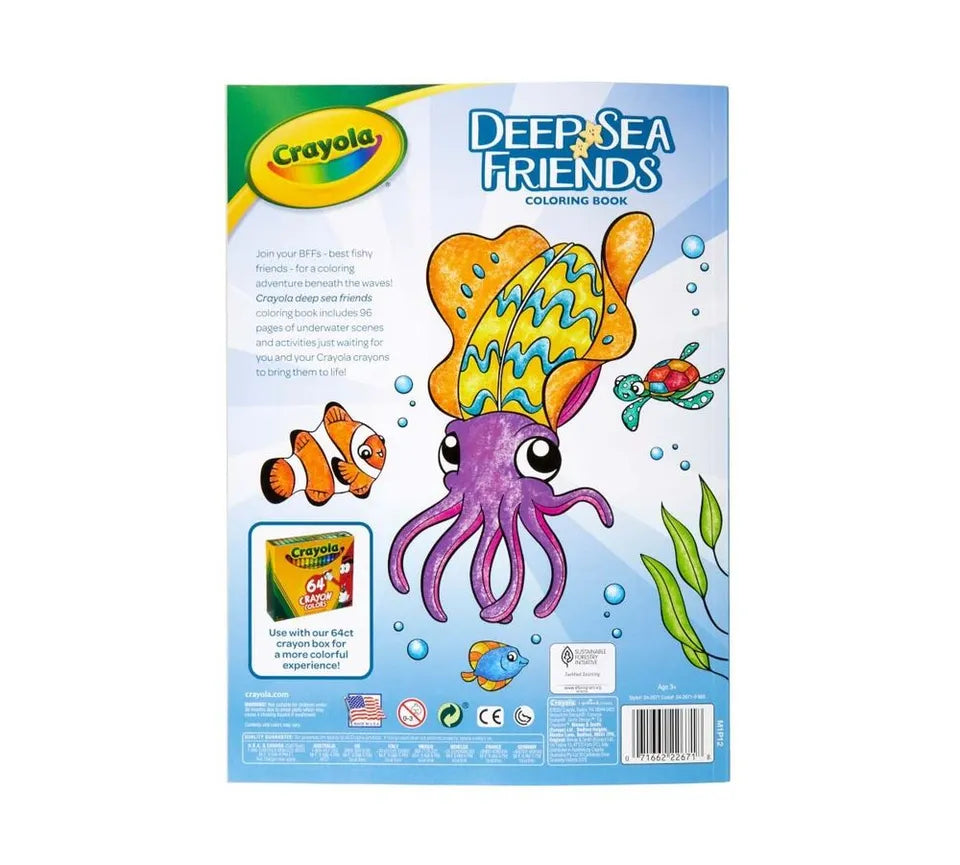 Crayola Under The Sea 96 Coloring Pages and Stickers, Coloring Book