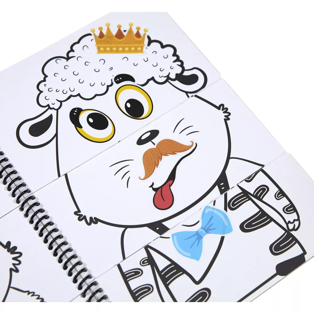 Crayola “Today I Feel” Animal Mix & Match Flip Book – Emotion Learning Activity for Toddlers, 30 Pages & 50+ Stickers | Preschool Feelings Book for Coloring, Mixing & Matching | Educational Gift for Kids Ages 3+