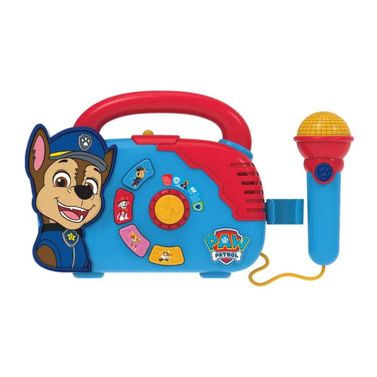 Nickelodeon - Paw Patrol Boombox With Light & Working Microphone To Sing Along | Portable and Lightweight design for portability | Age Recommendation: Generally suitable for children aged 18 m+