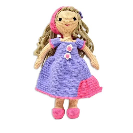 Happy Threads Handmade Crocheted Adorable Katherine Doll (17 inches) – Multicolour | Crochet Toys | Child Safe | for Babies 6 Months & Above | Dolls for Boys/Girls| For Birthday Gift | Decorative Items for Room