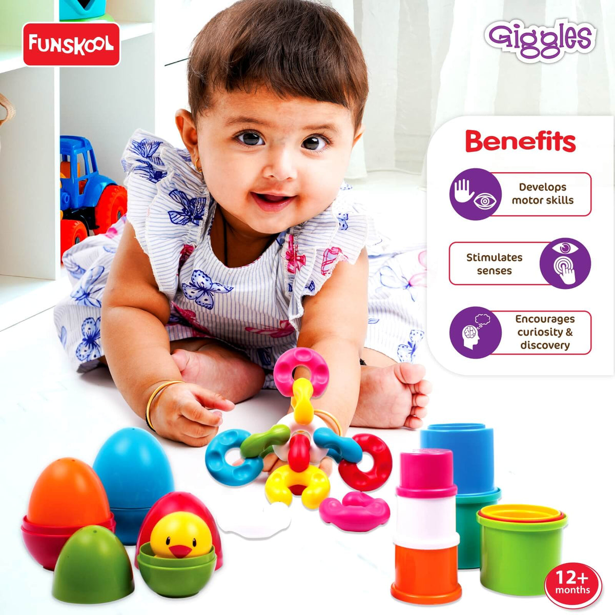 Funskool - LINK STACK & NEST TOY SET