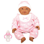 Lotus - 18" inch, Soft-bodied Baby Doll – Afro-American (No Hair)