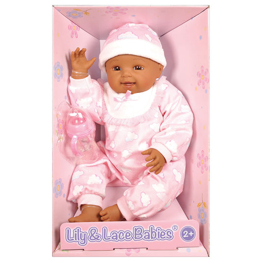 Lotus - 18" inch, Soft-bodied Baby Doll – Afro-American (No Hair)