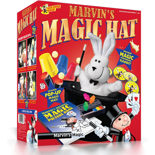 Marvin’s Magic Magic Hat – Classic Magician’s Top Hat with Secret Compartment, Magic Trick Accessory for Kids & Beginners (Ages 6+)
