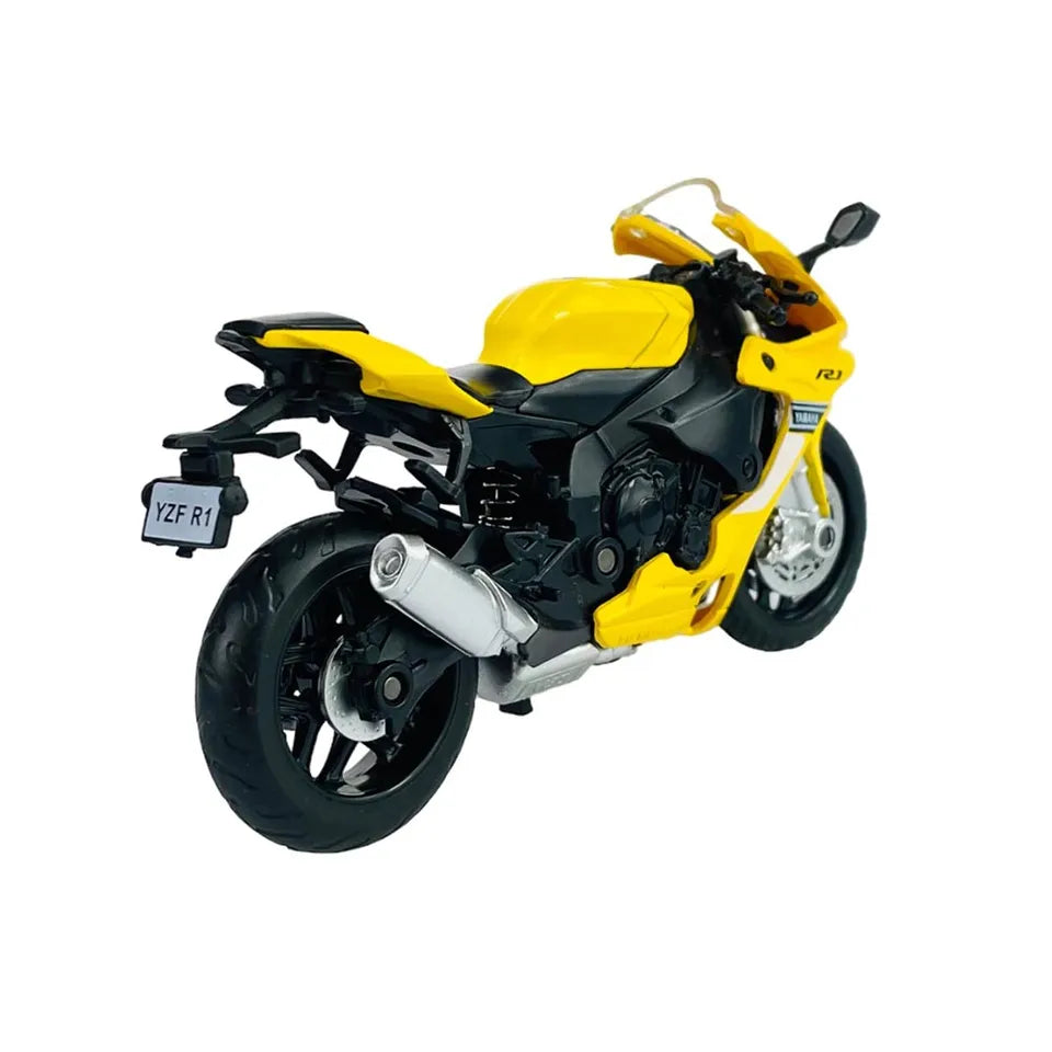 D-power MSZ - YAMAHA YZF-R1 - Yellow | Die-Cast Replica, Ultimate Collector's Item, Limited Edition | Size - 1:12, For Kids 3+