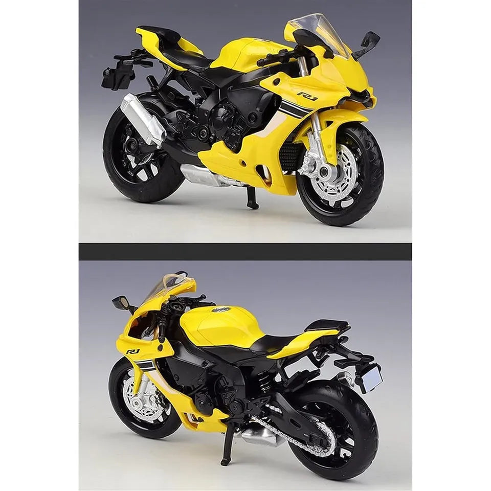 D-power MSZ - YAMAHA YZF-R1 - Yellow | Die-Cast Replica, Ultimate Collector's Item, Limited Edition | Size - 1:12, For Kids 3+