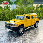 D-power MSZ – Hummer H3 - Yellow | Die-Cast Replica, Ultimate Collector's Item, SUV Cars | Toy Vehicles, Metal Toy Car Model - Pull Back Collection | Size - 1:32, For Kids 3+