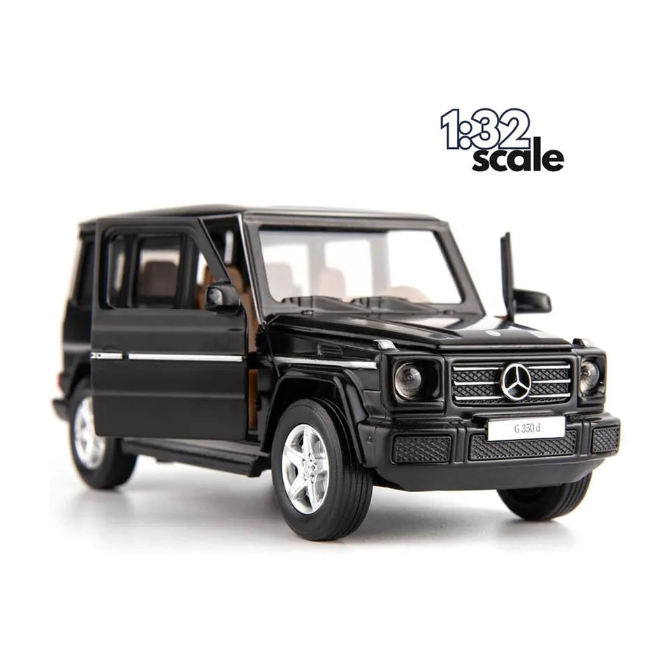 D-power MSZ – Mercedes Benz G350D - Black | Die-Cast Replica, Ultimate Collector's Item, SUV Cars | Toy Vehicles, Metal Toy Car Model - Pull Back Collection | Size - 1:32, For Kids 3+