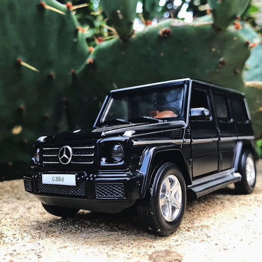 D-power MSZ – Mercedes Benz G350D - Black | Die-Cast Replica, Ultimate Collector's Item, SUV Cars | Toy Vehicles, Metal Toy Car Model - Pull Back Collection | Size - 1:32, For Kids 3+