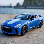 D-power MSZ - Nissan GT-R (R35) – Blue | Die-Cast Replica, 50th Anniversary - Ultimate Collector's Item, Limited Edition | Interact with Doors & Hoods - Pull Back Collection with Lights & Sounds | Size - 1:32, For Kids 3+