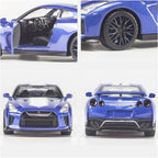 D-power MSZ - Nissan GT-R (R35) – Blue | Die-Cast Replica, 50th Anniversary - Ultimate Collector's Item, Limited Edition | Interact with Doors & Hoods - Pull Back Collection with Lights & Sounds | Size - 1:32, For Kids 3+