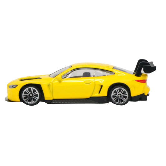 D-power MSZ – BMW M4 GT3 - Yellow | Die-Cast Replica, Ultimate Collector's Item, Race Cars | Toy Vehicles, Metal Toy Car Model - Pull Back Collection | Size - 1:64, For Kids 3+