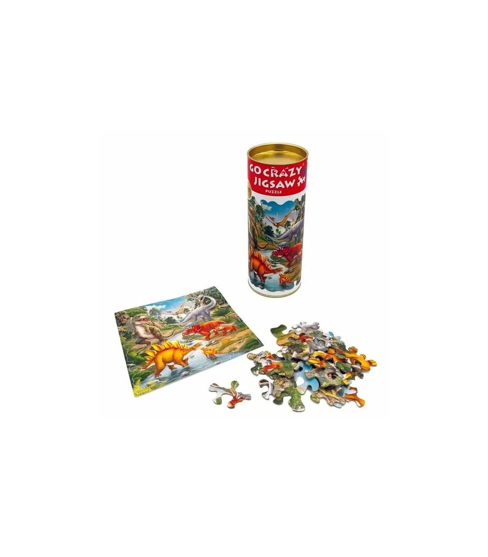 Unikplay - Mini Jigsaw Puzzle Tube – Dino | 30-Piece Dinosaur Puzzle for Kids | Unique Shaped Pieces | Travel-Friendly Educational Toy | Ages 3+