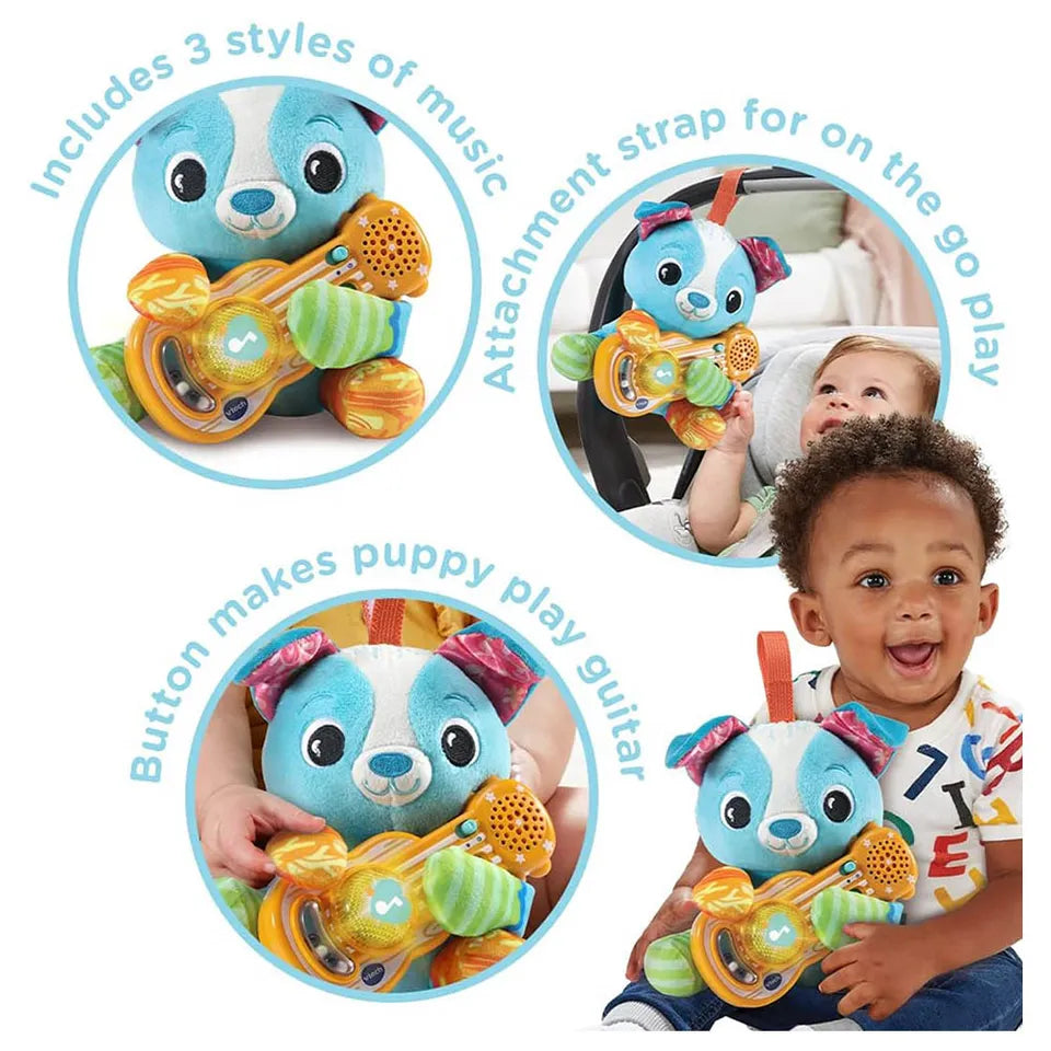 VTech Baby Puppy Sounds Guitar, Interactive Musical Toy, for Boys & Girls from 3, 6, 12, 24 + Months, English Version
