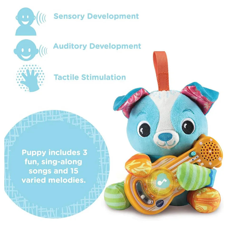 VTech Baby Puppy Sounds Guitar, Interactive Musical Toy, for Boys & Girls from 3, 6, 12, 24 + Months, English Version