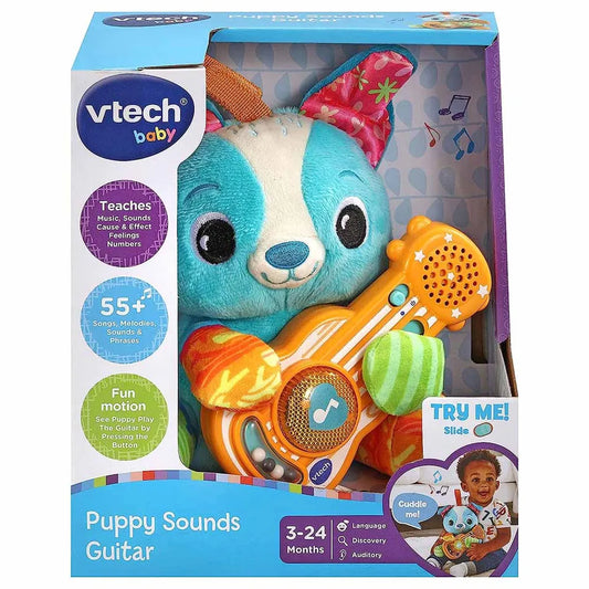 VTech Baby Puppy Sounds Guitar, Interactive Musical Toy, for Boys & Girls from 3, 6, 12, 24 + Months, English Version