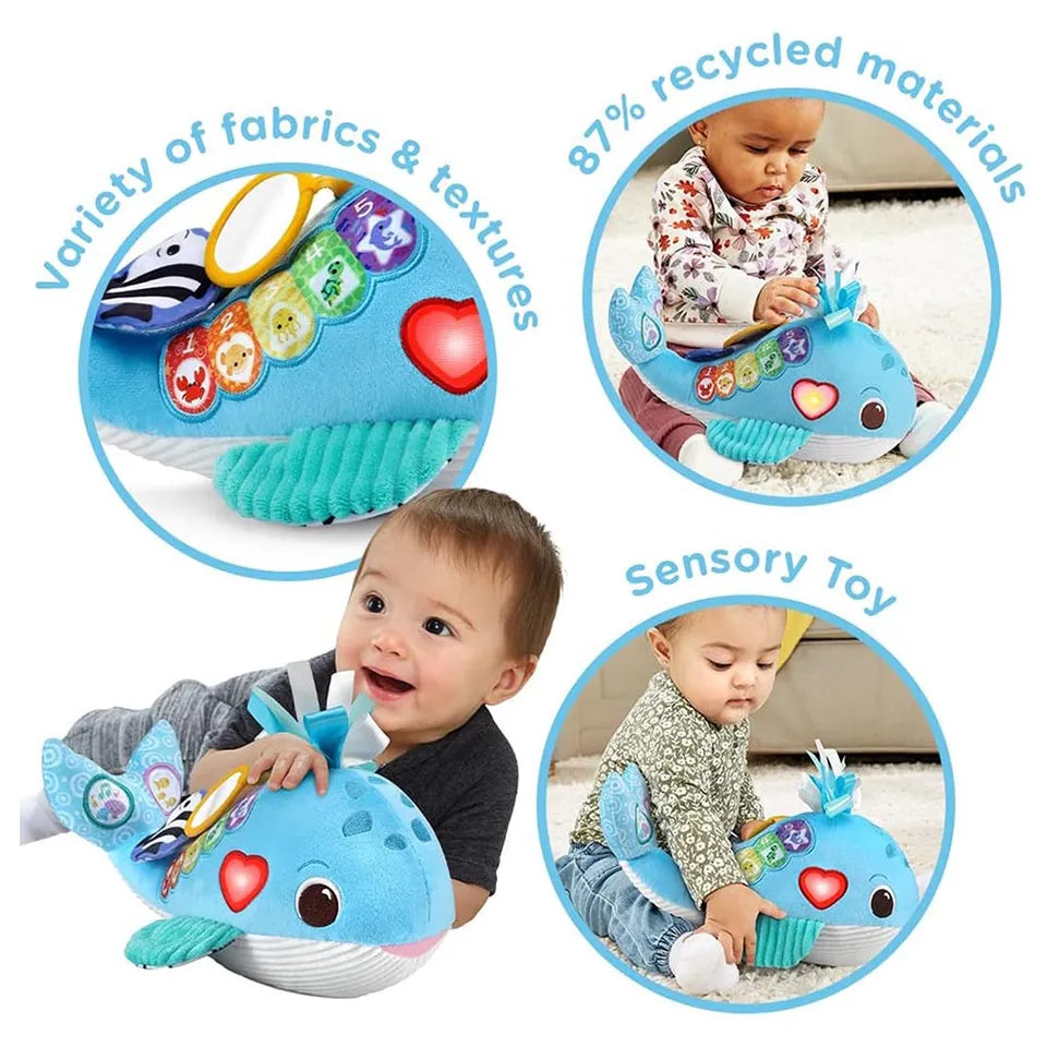 VTech Baby Snuggly Sounds Whale, Baby Sensory Toy with Lights, Sounds & Music, Interactive Gift for infants 3, 6, 9, 12 months +, English version