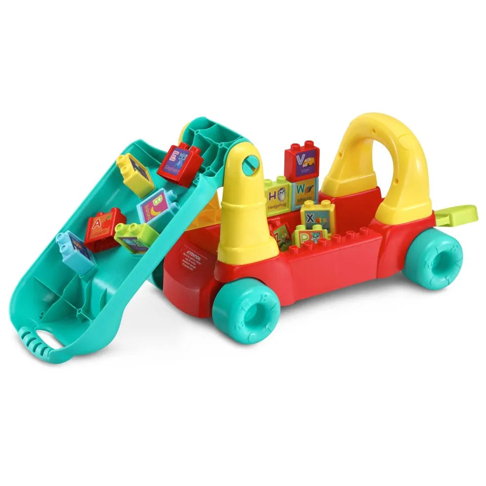 VTech – 4in1 Alphabet Train | Interactive Ride-On, Walker, Pull Cart, Educational Toy for Toddlers | Includes Blocks, Letters, Numbers & Activity Panel | Ages 1-5