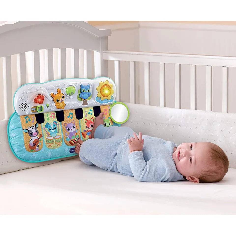 VTech – Lil’ Critters Play & Dream Musical Piano | Baby Musical Toy Mat with Sounds for Boys & Girls | Soothing & Playful Music - Multicolor