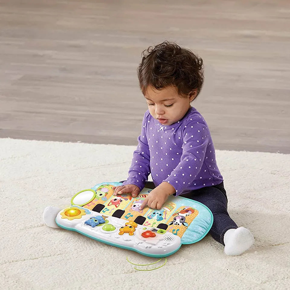 VTech – Lil’ Critters Play & Dream Musical Piano | Baby Musical Toy Mat with Sounds for Boys & Girls | Soothing & Playful Music - Multicolor