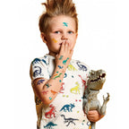 Avenir Tattoo Sticker - Dino | 52pc Set of Temporary Tattoos - High-Quality Water-Based Ink - Safe and Easy to Apply and Remove - Lasts 3-5 Days for Kids 3+