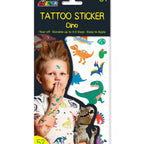 Avenir Tattoo Sticker - Dino | 52pc Set of Temporary Tattoos - High-Quality Water-Based Ink - Safe and Easy to Apply and Remove - Lasts 3-5 Days for Kids 3+