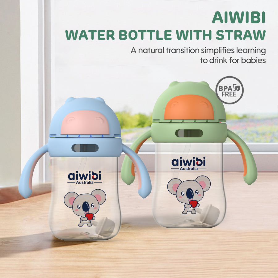 Aiwibi Water Bottle with straw 300ml