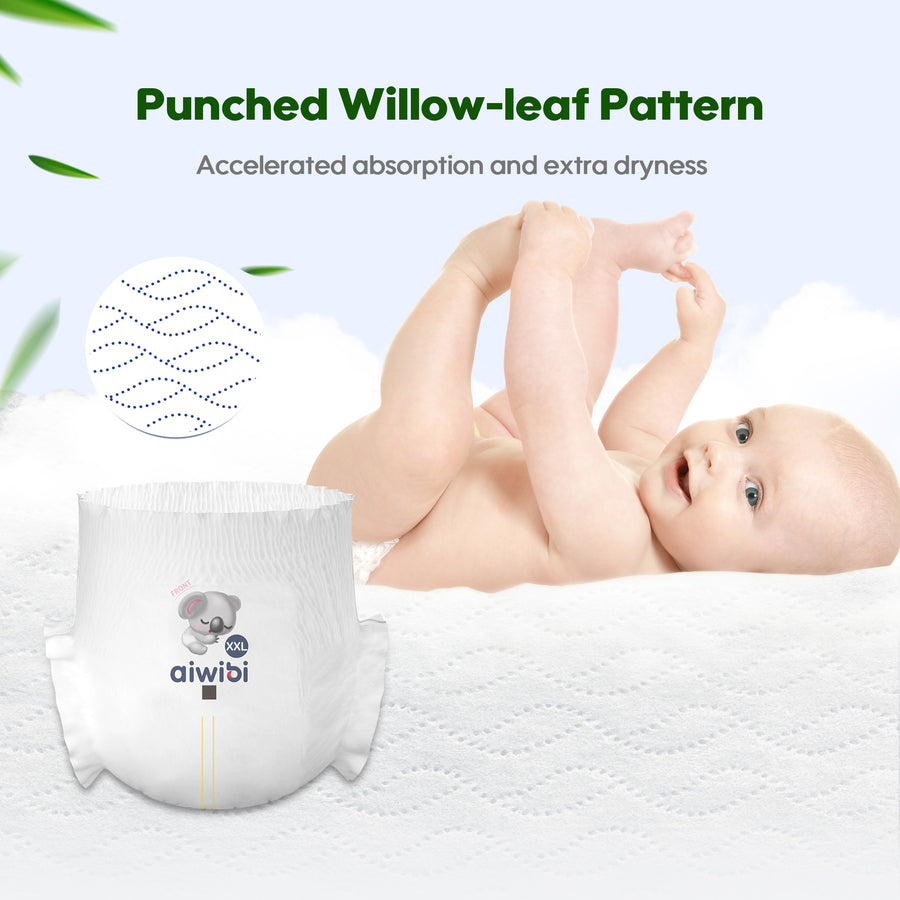 Aiwibi Ultra Thin Baby Diaper Pants Size 3 (Medium, 6–11kg) – 100% Leak Protection, Super Soft & Anti-Irritation, High Absorption, 360° Stretch Waistband – 48 Count