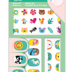 Avenir - Nail Stickers Glitter  -  Animals  | Trendy Themed Designs! With 38 Colorful and Temporary Stickers Fashionable Kids - Easy to Use and Remove - Perfect Fashion Activity & Ideal Gifts for Girls 3+