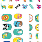 Avenir - Nail Stickers Glitter  -  Animals  | Trendy Themed Designs! With 38 Colorful and Temporary Stickers Fashionable Kids - Easy to Use and Remove - Perfect Fashion Activity & Ideal Gifts for Girls 3+