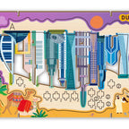 Avenir - Let’s Travel Together 3D Cityscape Puzzle – Dubai Wooden DIY Model Kit | Build Famous Landmarks with Illustrated Guide | Educational Travel Gift for Kids & Adults