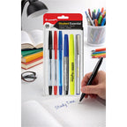 Luxor Student Essential Stationery Kit | Ball Point Pens, Sign Pen, Highlighter & Fineliner | Writing & Study Essentials for School & College