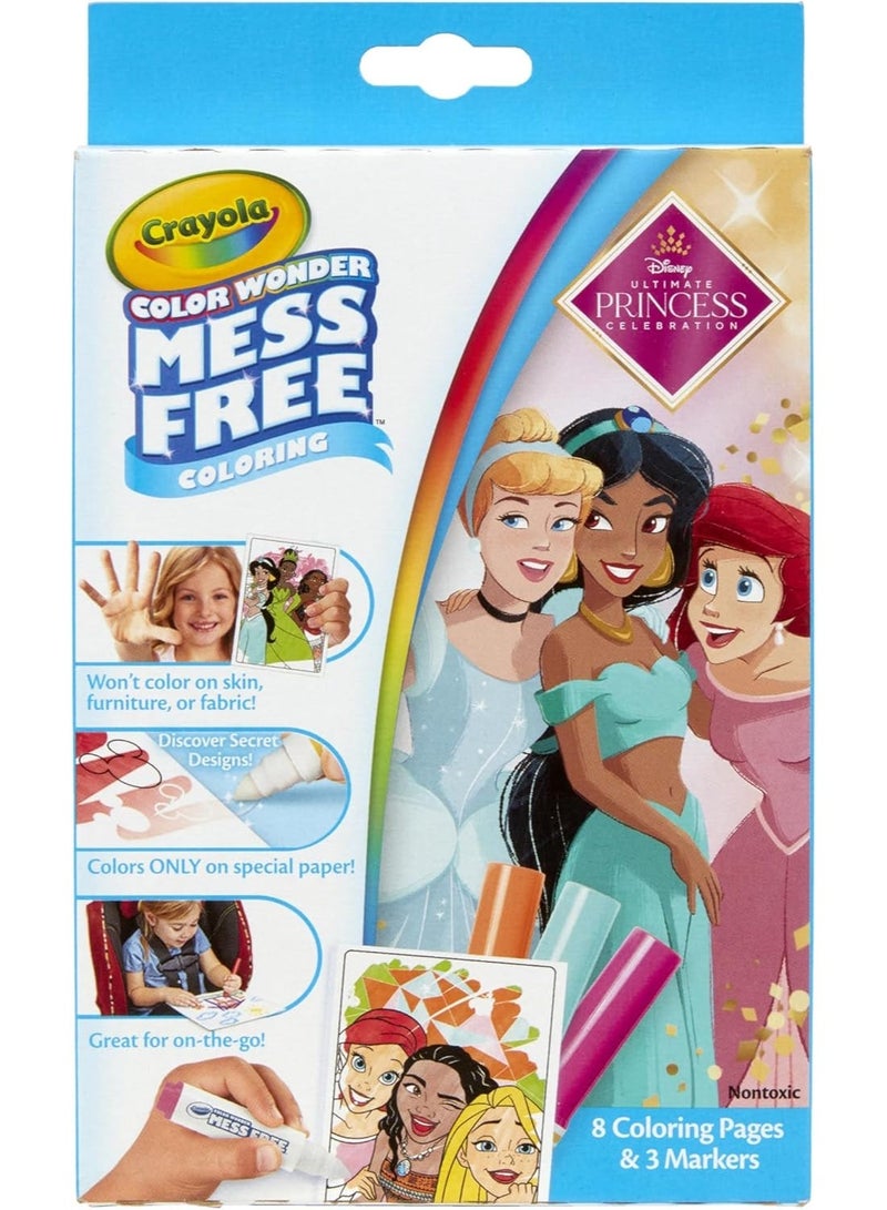 Crayola - Color Wonder Mini Box Set, Disney Princess (Multicolour) | MESS FREE COLORING | GIFT FOR GIRLS & BOYS Ideal for ages 3+