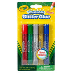 Crayola - 5 ct. Washable Glitter Glue, Bold Blazes