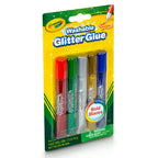 Crayola - 5 ct. Washable Glitter Glue, Bold Blazes