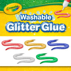 Crayola - 5 ct. Washable Glitter Glue, Bold Blazes