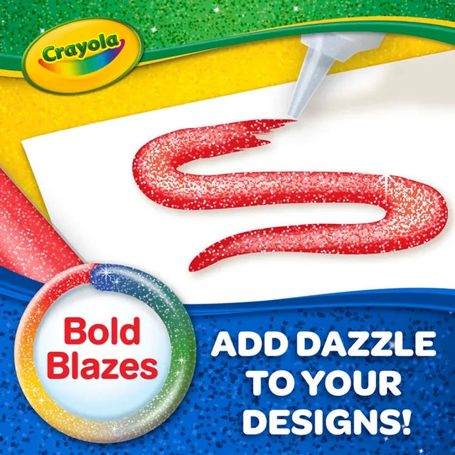 Crayola - 5 ct. Washable Glitter Glue, Bold Blazes