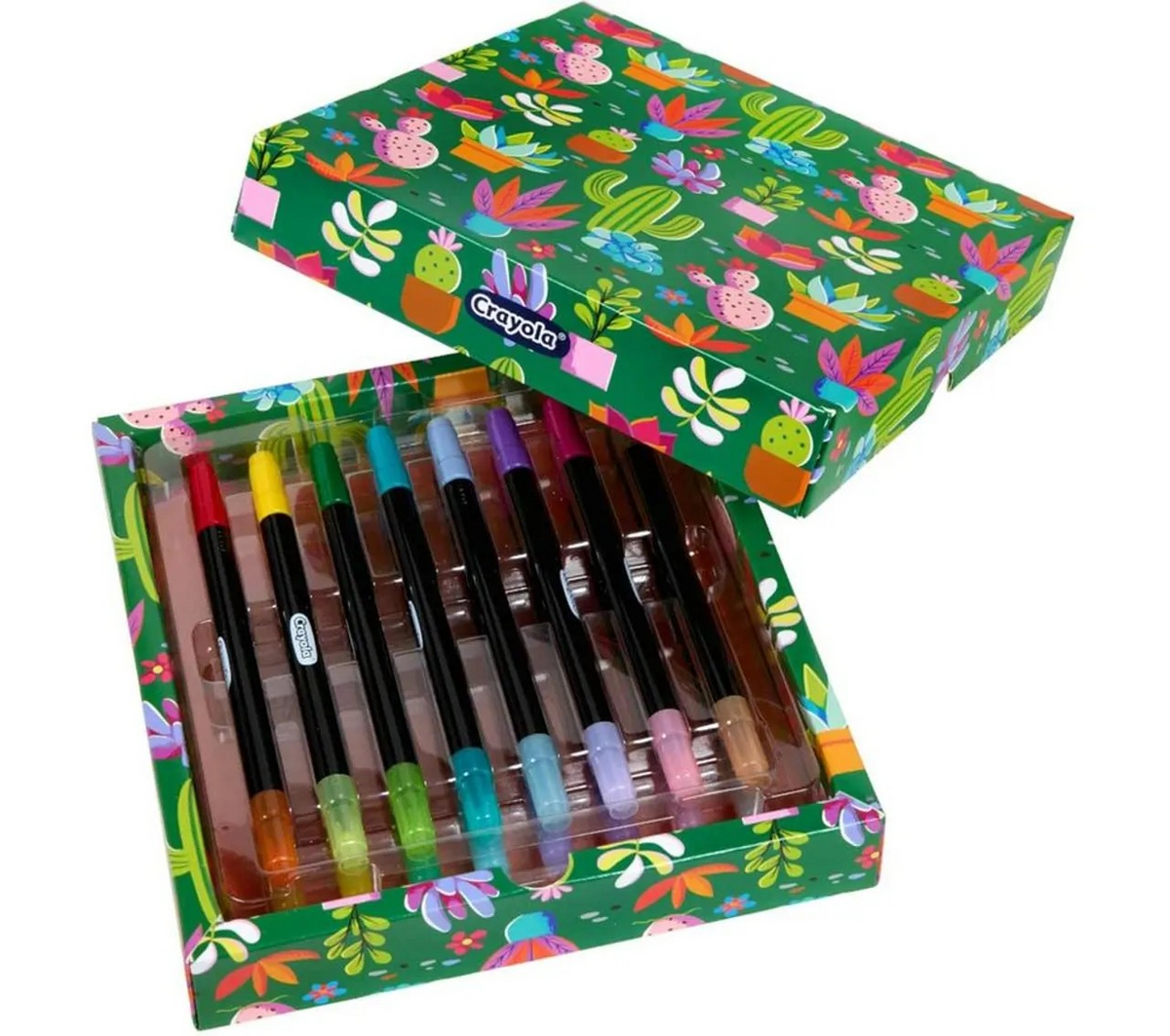 Crayola Brush & Detail Dual-Ended Markers, 16 Count – Blendable Art Markers with Brush and Fine Tips for Drawing, Lettering & Coloring