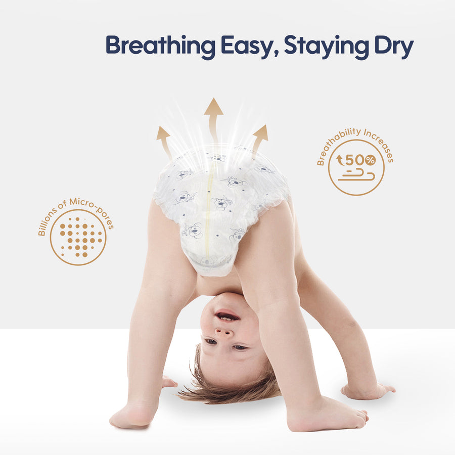 Aiwibi Comfy Dry Baby Diapers, Size 3, M 6-11kg, 48Pcs